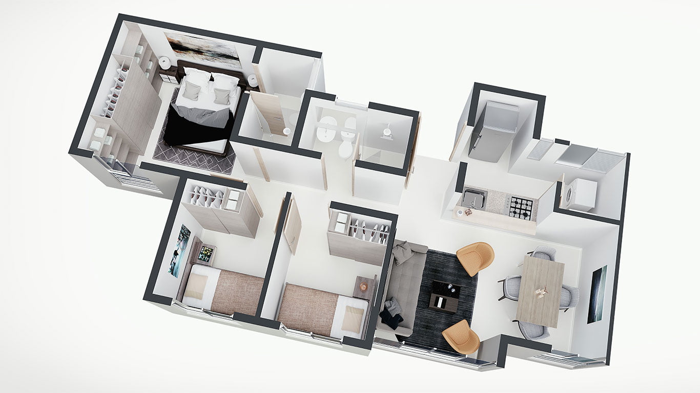 apartamentos pereira plano isometrico toledo